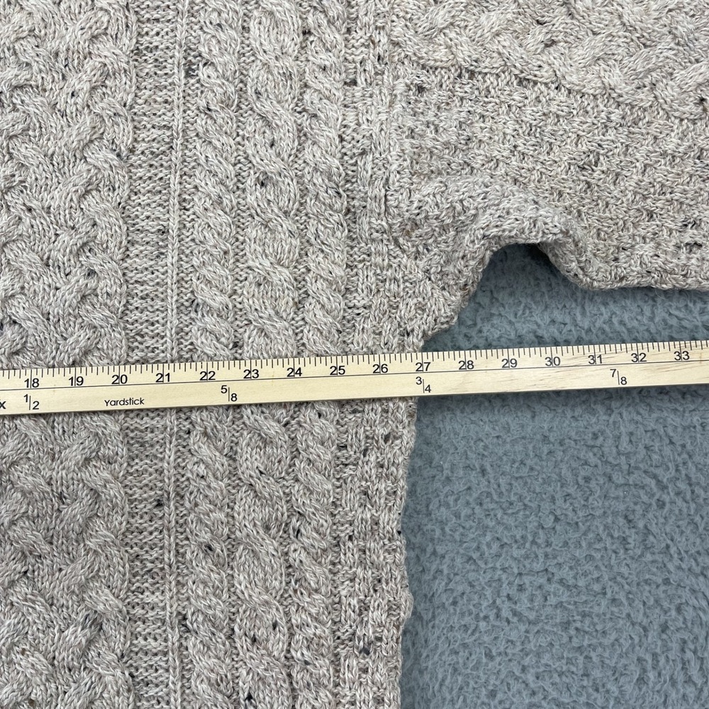 Carraig Donn Ireland Mens XXL Cable Knit 100% Wool 1/4 Zip Fisherman Sweater NWT - Picture 12 of 14